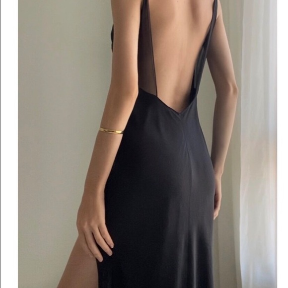 Vintage 90’s 100% Silk Slip Dress Backless Silk Dress Cowl Holiday Dress Prom - Picture 7 of 13